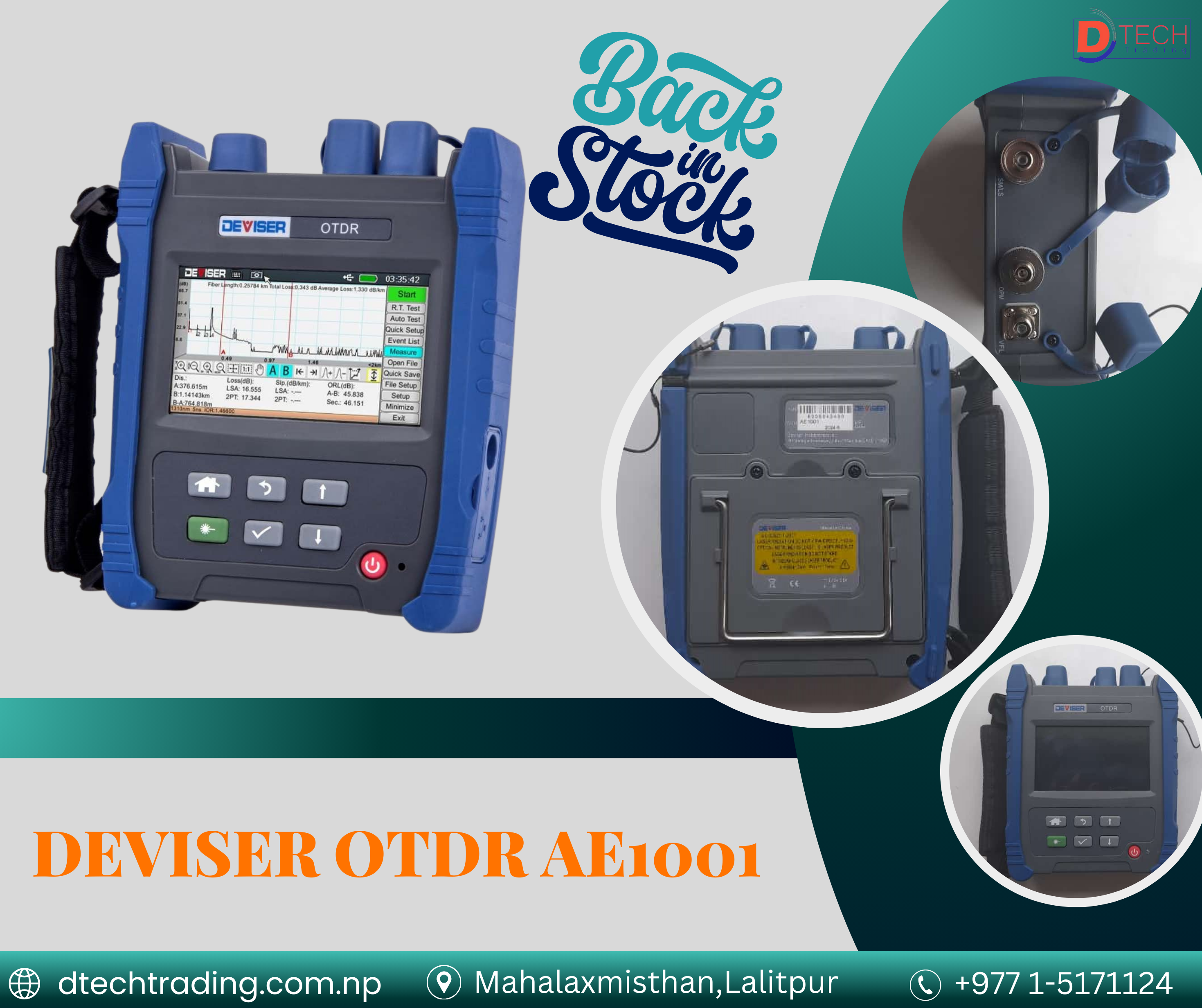 Enhance Your Fiber Optic Network with the Deviser OTDR AE1001